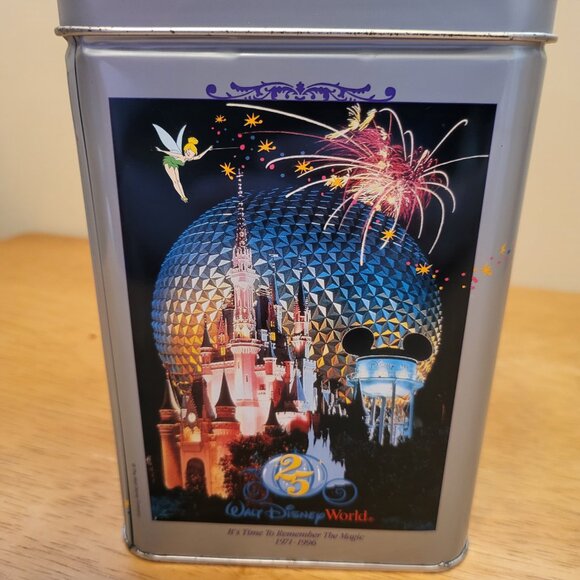 1996 Nestle Toll House Walt Disney World Metal Tin 25th Anniversary Epcot T8 - Picture 3 of 10